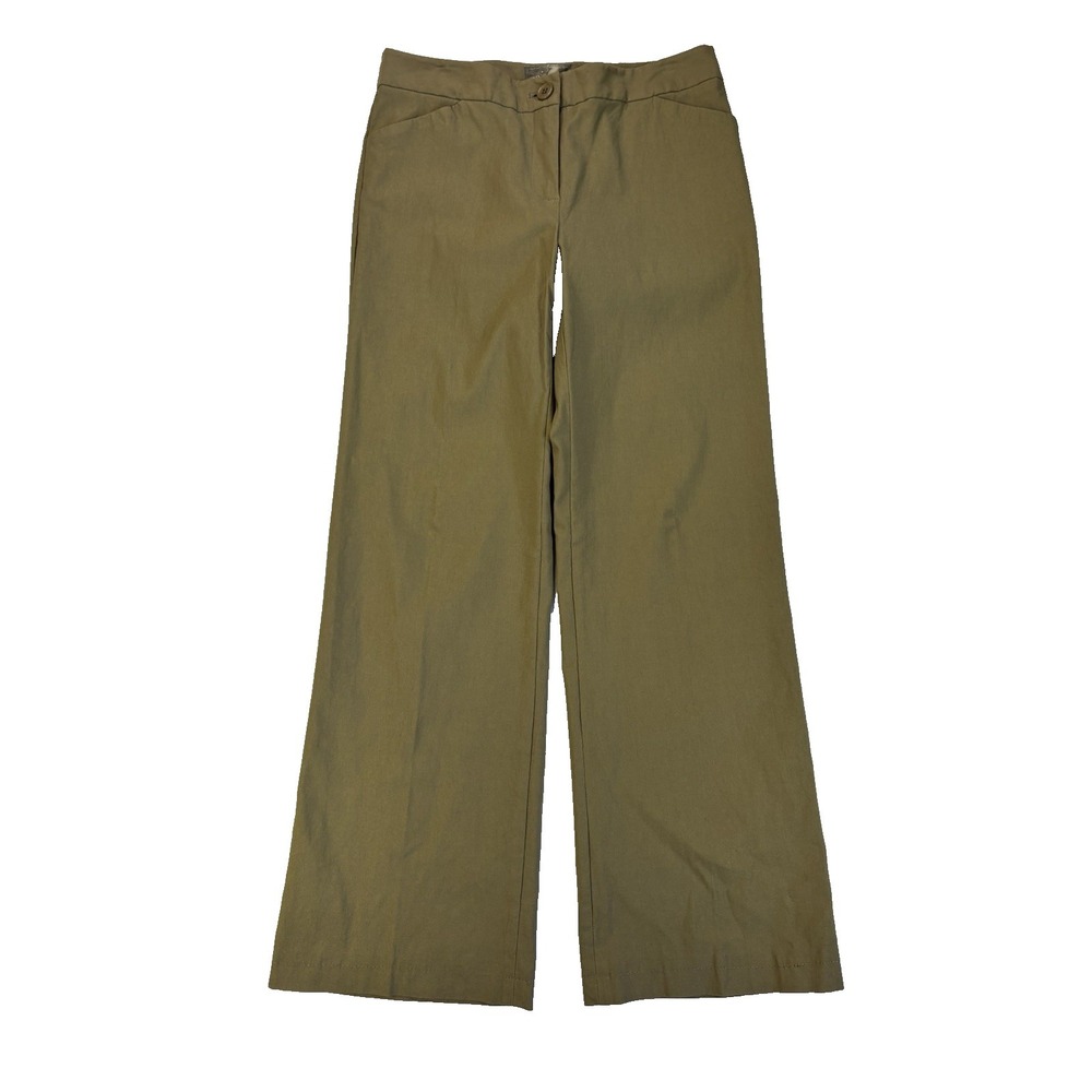 Mac & Jae Women's 8 Army Green Ponte Wide Leg Pants Career Capsule Office Preppy